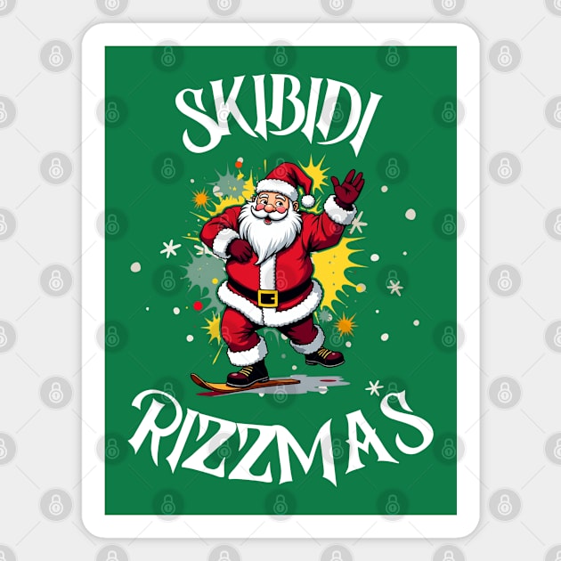 Skibidi Rizzmas Magnet by Creatifly Graphic Tees
